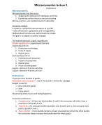 Summary microeconomics EBE VU year 1 