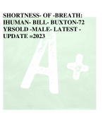 SHORTNESS- OF -BREATH:  IHUMAN- BILL- BUXTON-72  YRS OLD -MALE- LATEST  UPDATE =2023