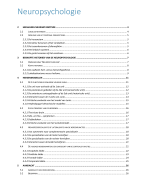 Samenvatting Neuropsychologie