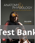 Anatomy and Physiology The Unity of Form and Function 9th edition Test Bank