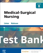 Medical-Surgical Nursing 8th Edition by Linton, Matteson Test Bank