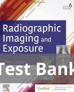 Radiographic Imaging and Exposure 6th Edition by Terri L. Fauber Test Bank