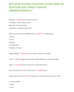 WVU BCOR 370 FINAL EXAM REAL ACTUAL EXAM 101 QUESTIONS AND CORRECT VERIFIED ANSWERS|GRADED A+