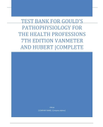 Test Bank For Gould Pathophysiology for the Health Professions 7th Edition by VanMeter and  Hubert C
