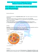 ATI TEAS 6 - Science (Human Anatomy  and Physiology)