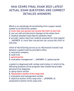 NHA CEHRS FINAL EXAM 2023 LATEST  ACTUAL EXAM QUESTIONS AND CORRECT  DETAILED ANSWERS