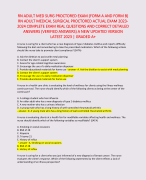 RN ADULT MED SURG PROCTORED EXAM (FORM A AND FORM B) RN ADULT MEDICAL SURGICAL PROCTORED ACTUAL EXAM 2023-2024 C0MPLETE EXAM REAL QUESTIONS AND CORRECT DETAILED ANSWERS (VERIFIED ANSWERS) A NEW UPDATED VERSION LATEST 2023 | GRADED A+