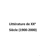 Littérature du XXième siècle