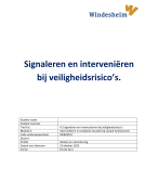 Social Work // 4.3 signaleren en inventariseren bij veiligheidsrisico’s // Welzijn en samenleving 