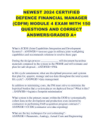 NEWEST 2024 CERTIFIED DEFENCE FINANCIAL MANAGER (CDFM) MODULE 4 EXAM WITH 150 QUESTIONS AND CORRECT ANSWERS/GRADED A+ 