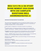 WGU C213 PA & OA STUDY GUIDE NEWEST 2024 EXAM WITH 250 COMPLETE QUESTIONS WELL ANSWERED/RATED A+ 