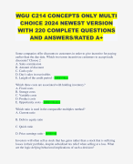 WGU C214 CONCEPTS ONLY MULTI CHOICE 2024 NEWEST VERSION WITH 220 COMPLETE QUESTIONS AND ANSWERS/RATED A+ 