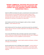 VIRGINIA COMMERCIAL PESTICIDE APPLICATOR CORE EXAM LATEST UPDATES 2023-2024 QUESTIONS AND CORRECT DETAILED ANSWERS (VERIFIED ANSWERS) GUARANTEED PASS A+