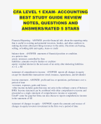 CFA LEVEL 1 EXAM- ACCOUNTING BEST STUDY GUIDE REVIEW NOTES, QUESTIONS AND ANSWERS/RATED 5 STARS 
