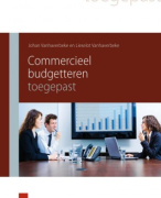 Commercieel budgetteren toegepast Hoofdstuk 1 tem 3