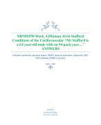 NRNP6550 Week_4 iHuman Alvin Stafford  Conditions of the Cardiovascular “Mr Stafford is  a 63-year-old male with an 94 pack-year…” ANSWER