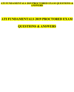 ATI FUNDAMENTALS 2019 PROCTORED EXAM QUESTIONS & ANSWERS WITH RATIONALES