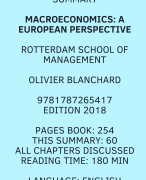 Summary Macroeconomics: A European Perspective - Olivier Blanchard - All chapters - 9781787265417