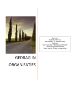 Moduleopdracht Gedrag in Organisaties. Behaald met een 8.