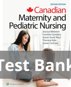 Canadian Maternity and Pediatric Nursing Second Edition Jessica Webster Test Bank