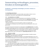 verhoudingen procenten breuken en kommagetallen hst 1 tm 4
