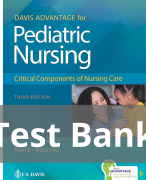 Pediatric Nursing Critical Components of Nursing Care 3rd Edition Kathryn Rudd Test Bank
