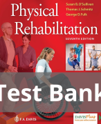 Physical Rehabilitation 7th Edition Susan B. O'Sullivan Test Bank