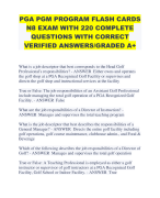 PGA PGM PROGRAM FLASH CARDS N8 EXAM WITH 220 COMPLETE QUESTIONS WITH CORRECT VERIFIED ANSWERS/GRADED A+ 