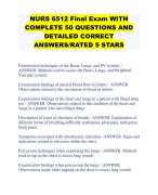 NURS 6512 Final Exam WITH COMPLETE 50 QUESTIONS AND DETAILED CORRECT ANSWERS/RATED 5 STARS 