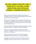 MC-4803 MEDIA HISTORY UNIT 3 EXAM WITH 100 REAL STUDY QUESTIONS AND DETAILED CORRECT ANSWERS/RATED A+ 