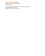 Culturele Antropologie 