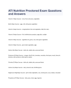 ATI Nutrition Proctored Exam Questions and Answers