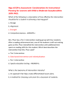 Wgu d152Pre-Assessment: Considerations for Instructional Planning for Learners with Mild to Moderate Exceptionalities 100% PASS.