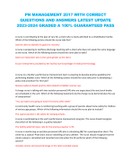 PN MANAGEMENT 2017 WITH CORRECT  QUESTIONS AND ANSWERS LATEST UPDATE  2023-2024 GRADED A 100% GUARANTEED PASS