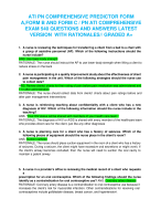 ATI PN COMPREHENSIVE PREDICTOR FORM  A,FORM B AND FORM C / PN ATI COMPREHENSIVE   EXAM 540 QUESTIONS AND ANSWERS LATEST VERSION  WITH RATIONALES// GRADED A+ 