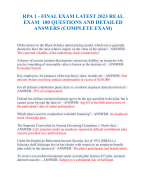 RPA 1 - FINAL EXAM LATEST 2023 REAL  EXAM 100 QUESTIONS AND DETAILED ANSWERS (COMPLETE EXAM)