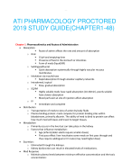 ATI PHARMACOLOGY PROCTORED 2019 STUDY GUIDE(CHAPTER1-48)