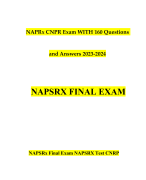 NAPRx  CNPR  Exam WITH 160 Questions and Answers 2023-2024 NAPSRXFINALEXAM