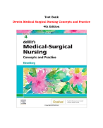 Test Bank For Dewits Medical Surgical Nursing Concepts and Practice  4th Edition by Holly Stromberg 