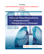 Test Bank For Clinical Manifestations and Assessment of Respiratory Disease  8th Edition By Terry Des Jardins, George G. Burton |All Chapters,  Year-2023/2024|