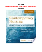 Test Bank For Contemporary Nursing Issues, Trends, & Management  9th Edition By Barbara Cherry, Susan R. Jacob |All Chapters,  Year-2023/2024|