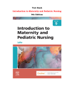Test Bank For Introduction to Maternity and Pediatric Nursing  9th Edition By Gloria Leifer |All Chapters,  Year-2023/2024|
