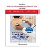 Test Bank For Bates’ Guide to Physical Examination and History Taking 13th Edition By Lynn S. Bickley |All Chapters,  Year-2023/2024|