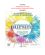 Test Bank For Fundamentals of Nursing Active Learning for Collaborative Practice 3rd Edition By Barbara L. Yoost, Lynne R. Crawford|All Chapters,  Year-2023/2024|