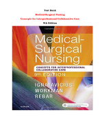 Test Bank For Medical-Surgical Nursing  Concepts for Interprofessional Collaborative Care  9th Edition By Donna D. Ignatavicius, M. Linda Workman, Cherie Rebar |All Chapters,  Year-2023/2024|