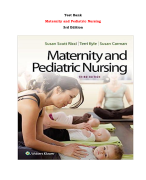 Test Bank For Maternity and Pediatric Nursing 3rd Edition By Susan Scott Ricci, Susan Ricci, Terri Kyle, Susan Carman |All Chapters,  Year-2023/2024|