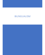 Samenvatting Bilingualism in het Nederlands