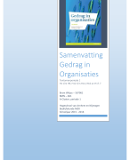 Gedrag in Organisaties - samenvatting boek 