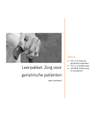 Samenvatting leerpakket Geriatrie