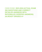 NCLEX RN Exam BEST EXAM SOLUTION WITH A 100% CORRECTLY/VERIFIED ANSWERS LATEST UPDATE 2024 RATED A+